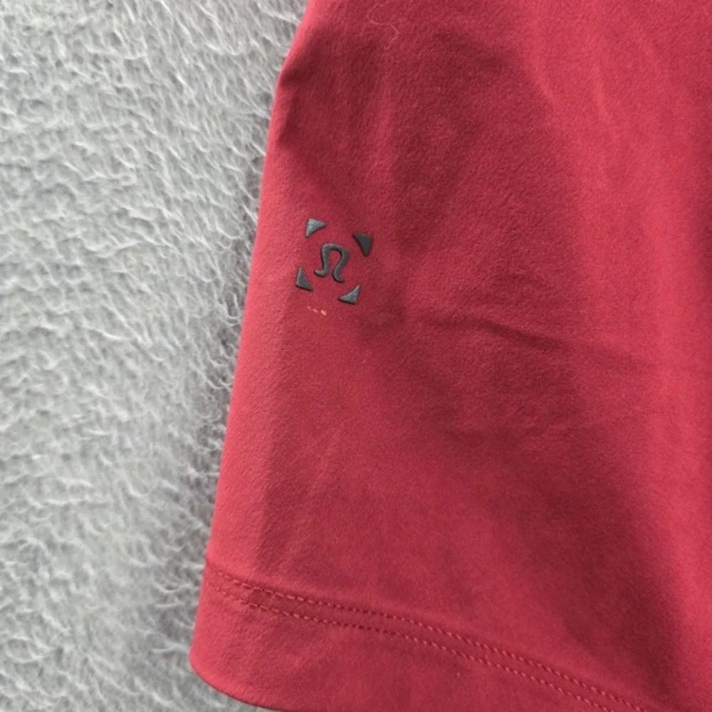 Lululemon Men Activewear Shorts 34‎ Red Current State Breathe Logo 9.5